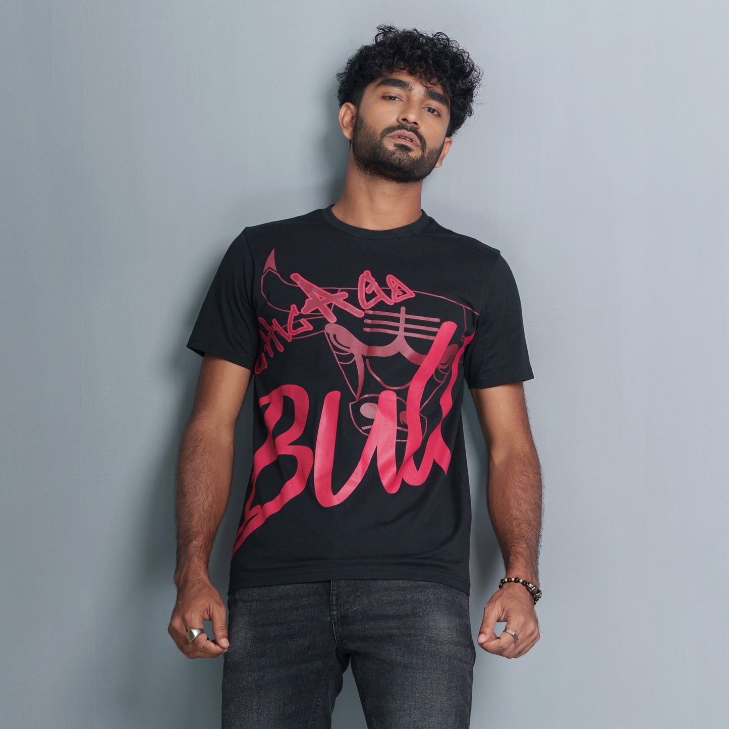 Men’s Black Cotton T- Shirt