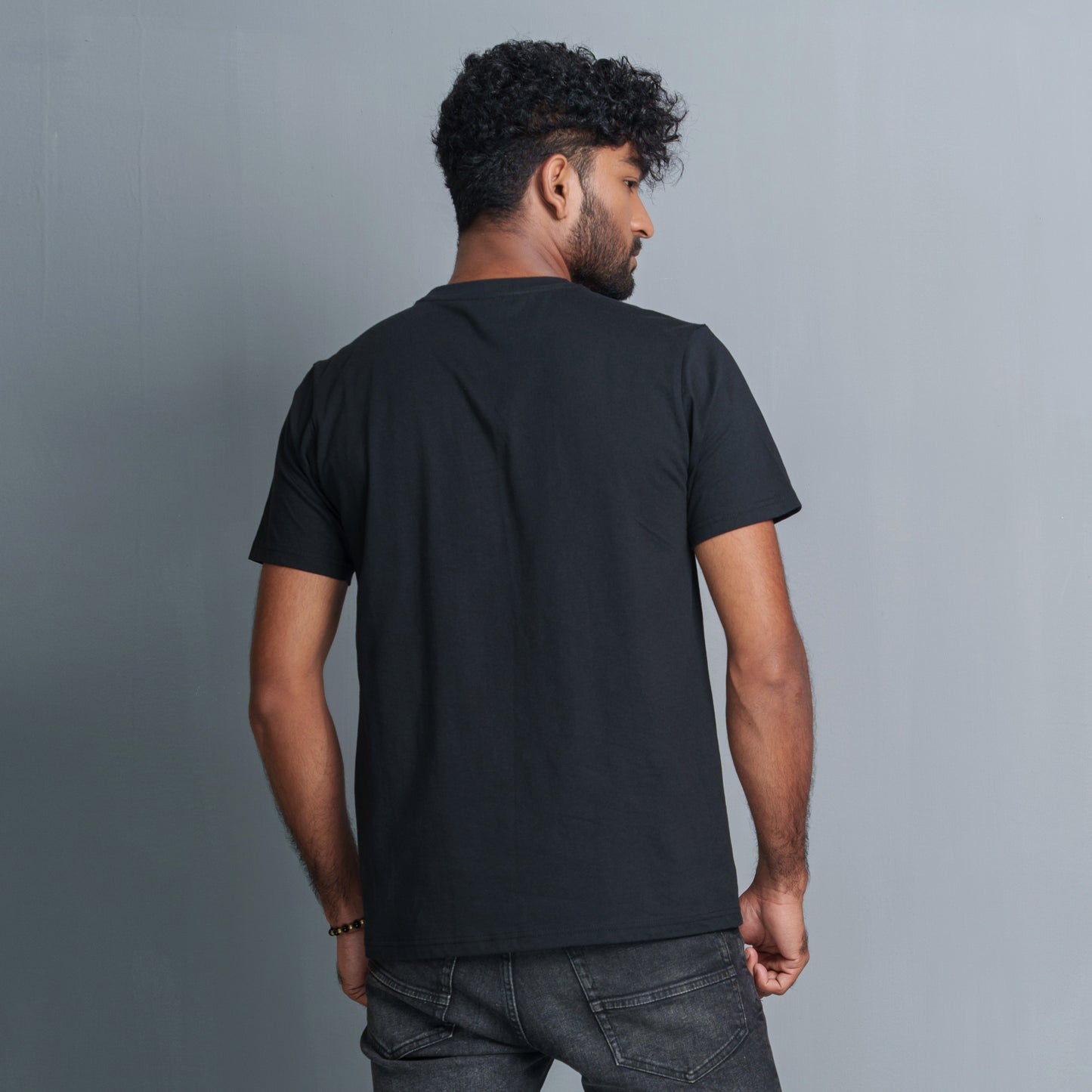 Men’s Black Cotton T- Shirt