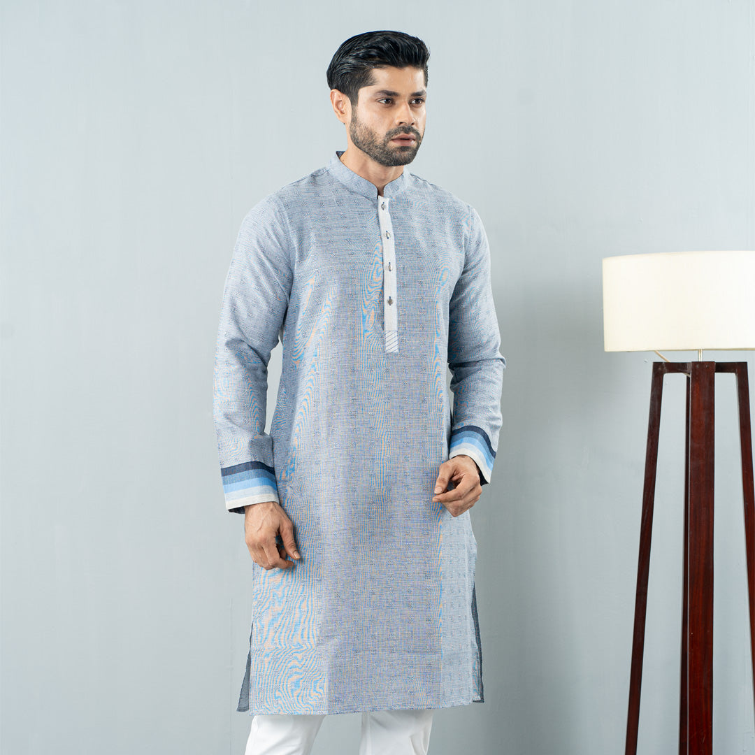 Mens Panjabi- Ash Blue