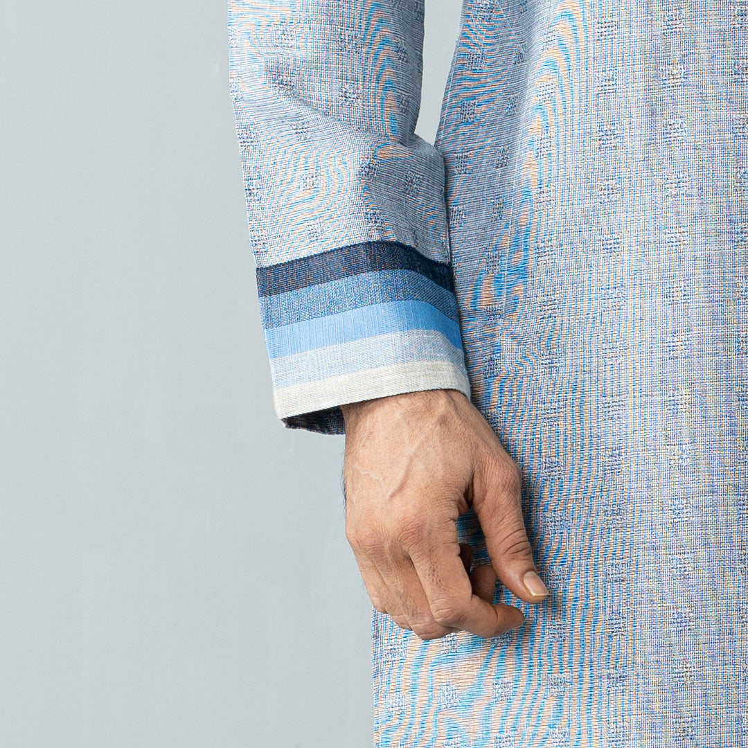 Mens Panjabi- Ash Blue