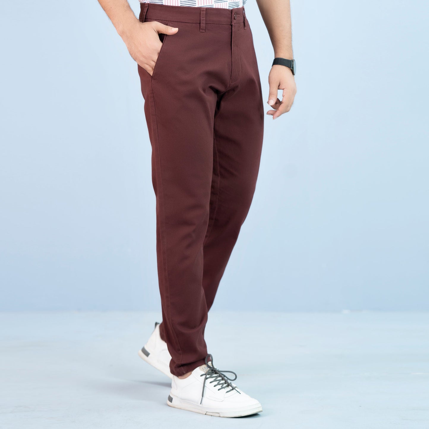Mens Twill Pant - Maroon