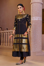 Load image into Gallery viewer, LADIES KURTI- BLACK
