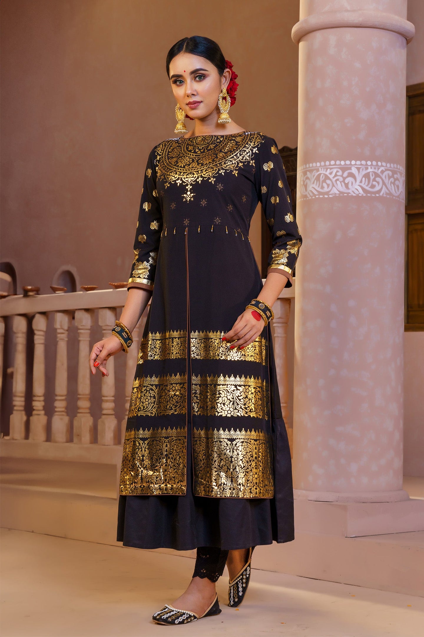 LADIES KURTI- BLACK