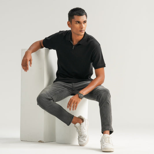 Mens Black Polo