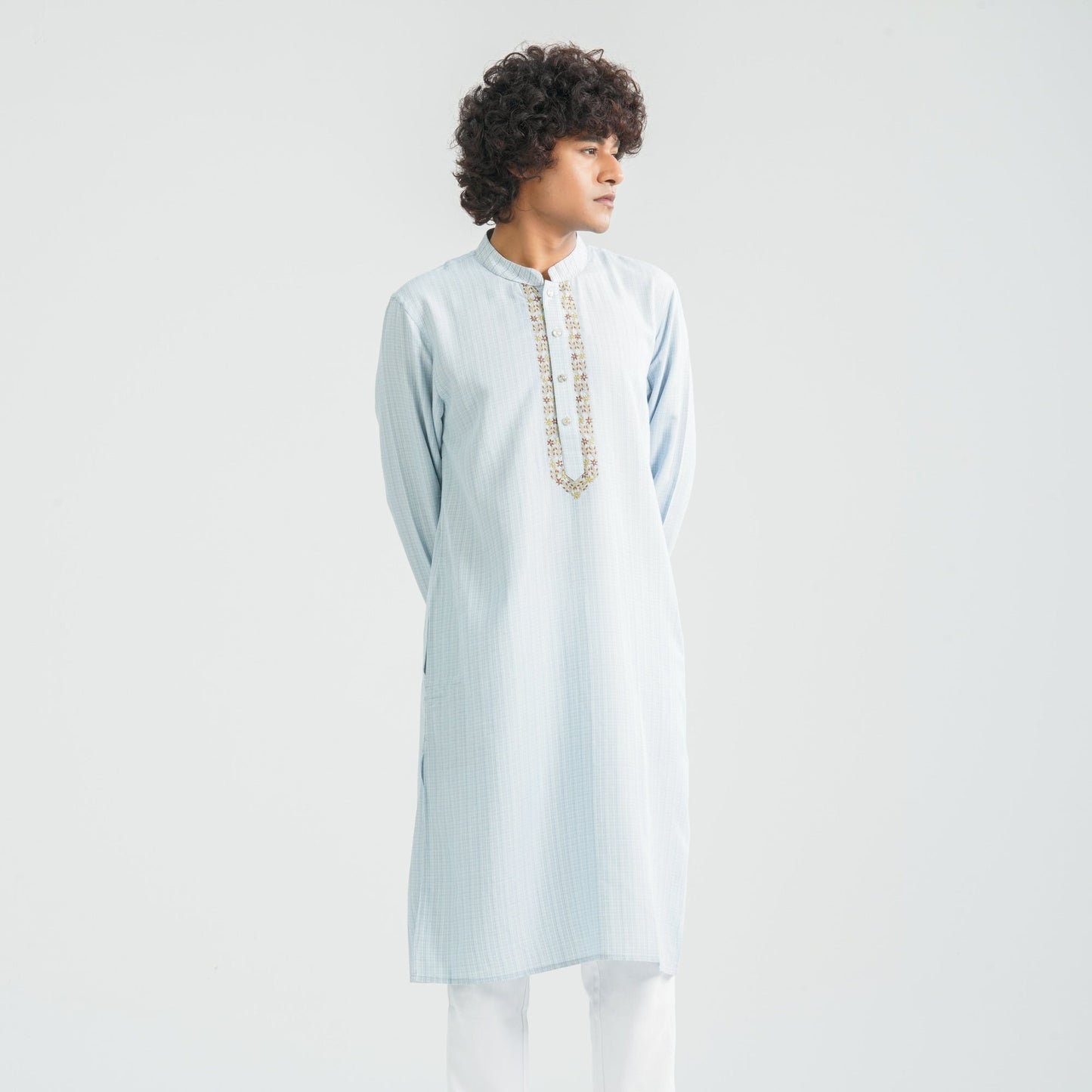 Men's Sky Blended Panjabi