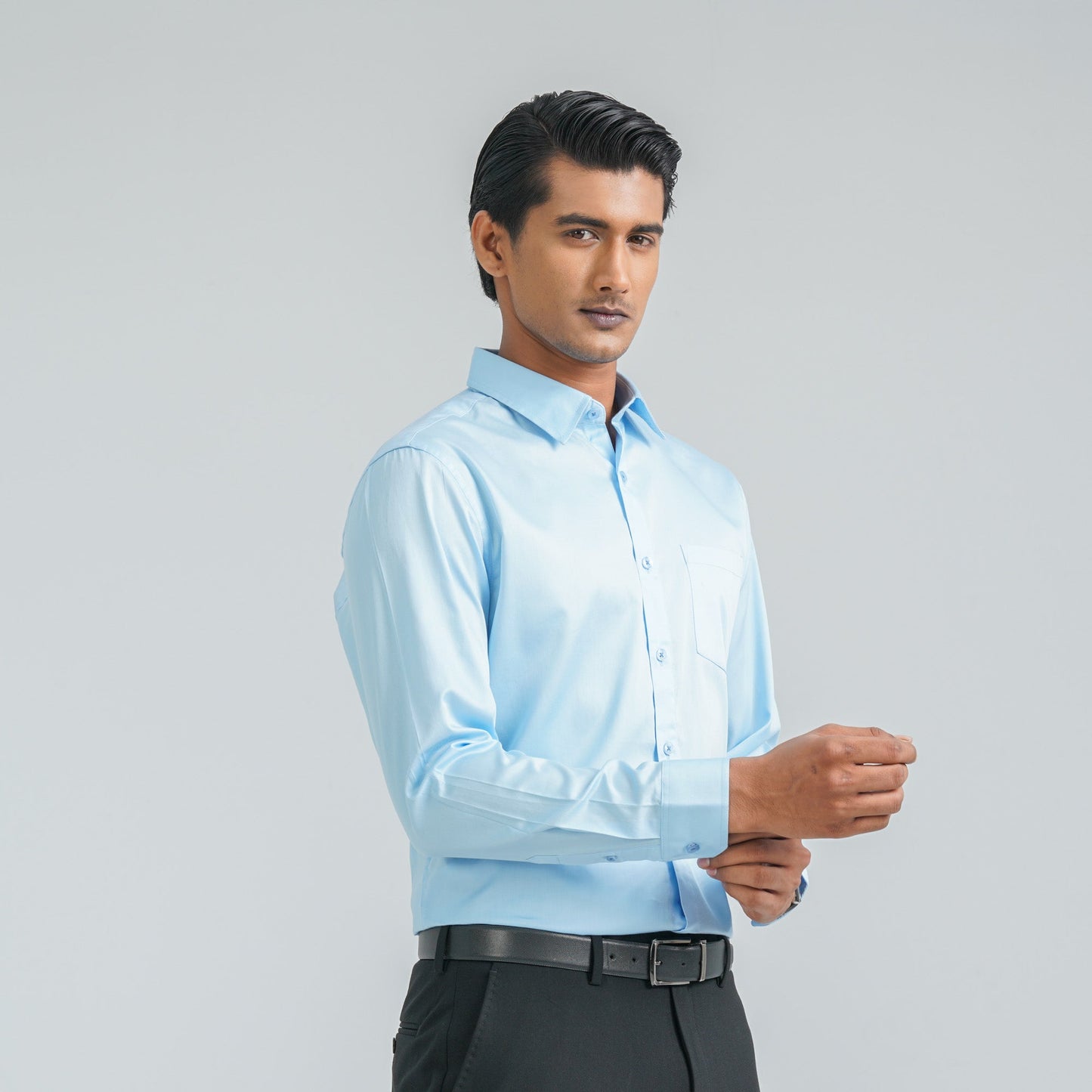 Men’s Satin Lycra Formal Shirt
