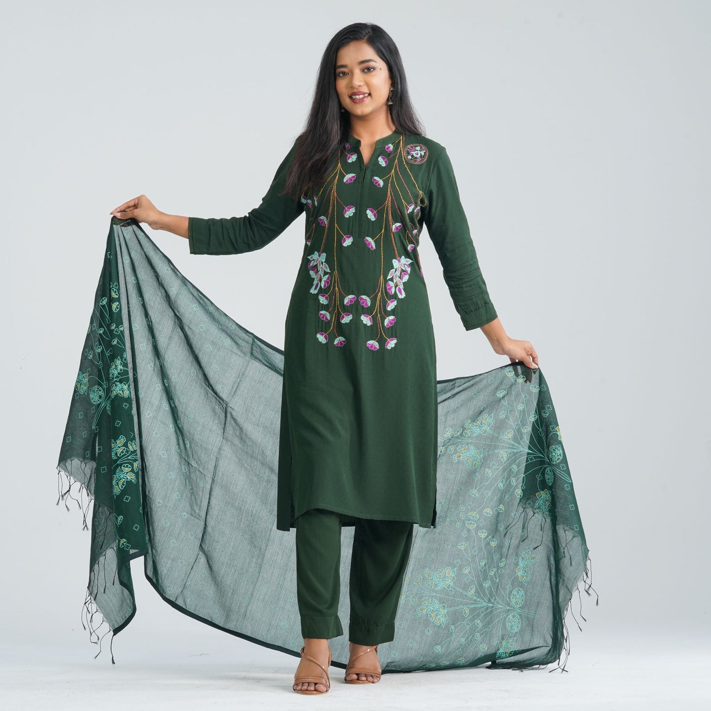 Women Viscose Three Piece Set