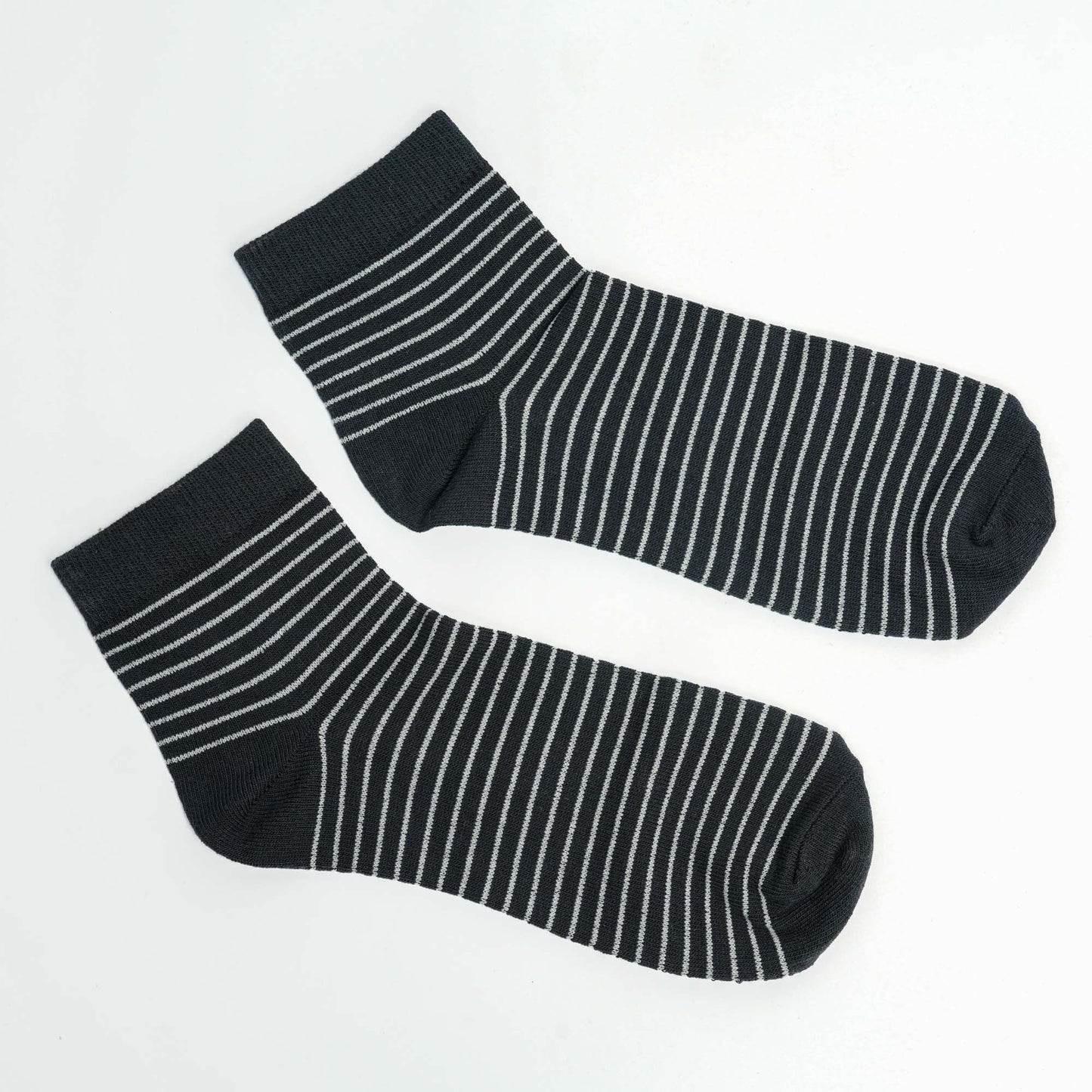 Navy & White Cotton Socks