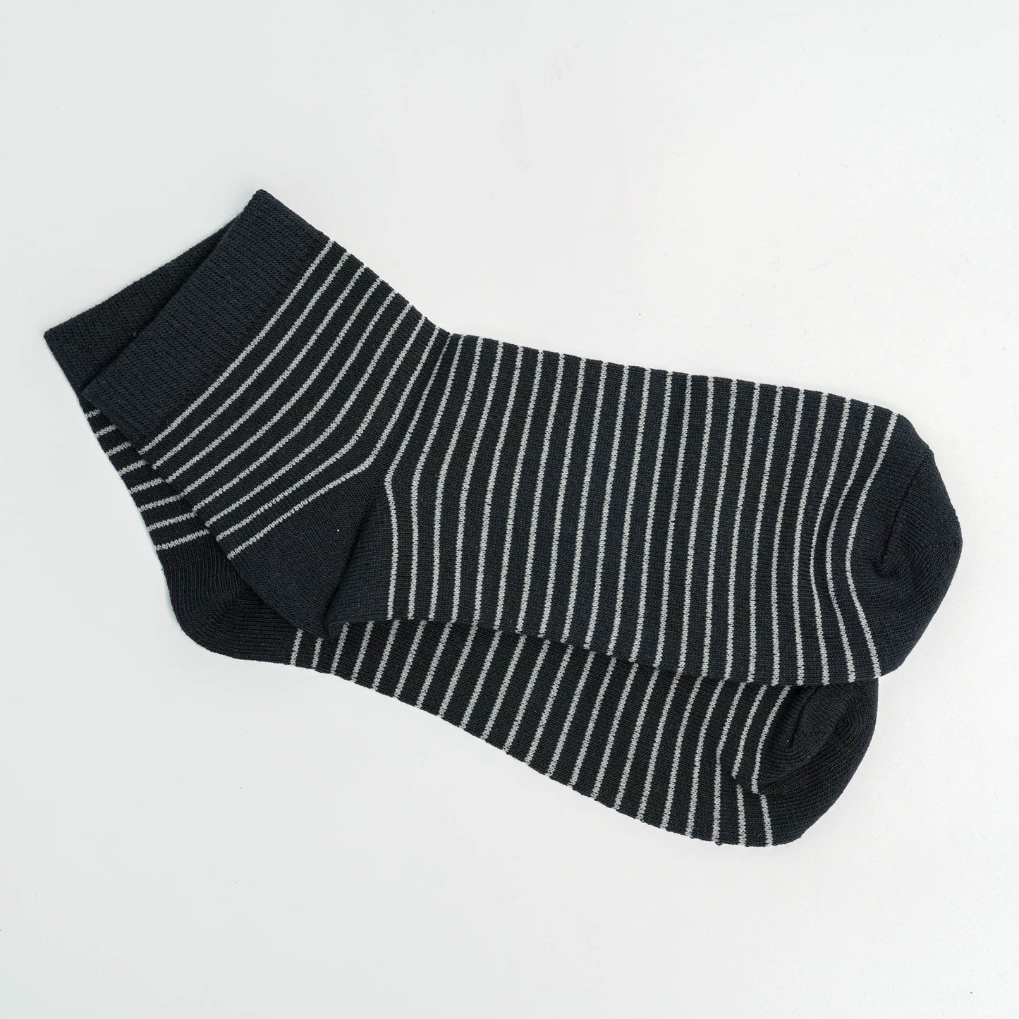 Navy & White Cotton Socks
