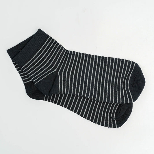 Navy & White Cotton Socks