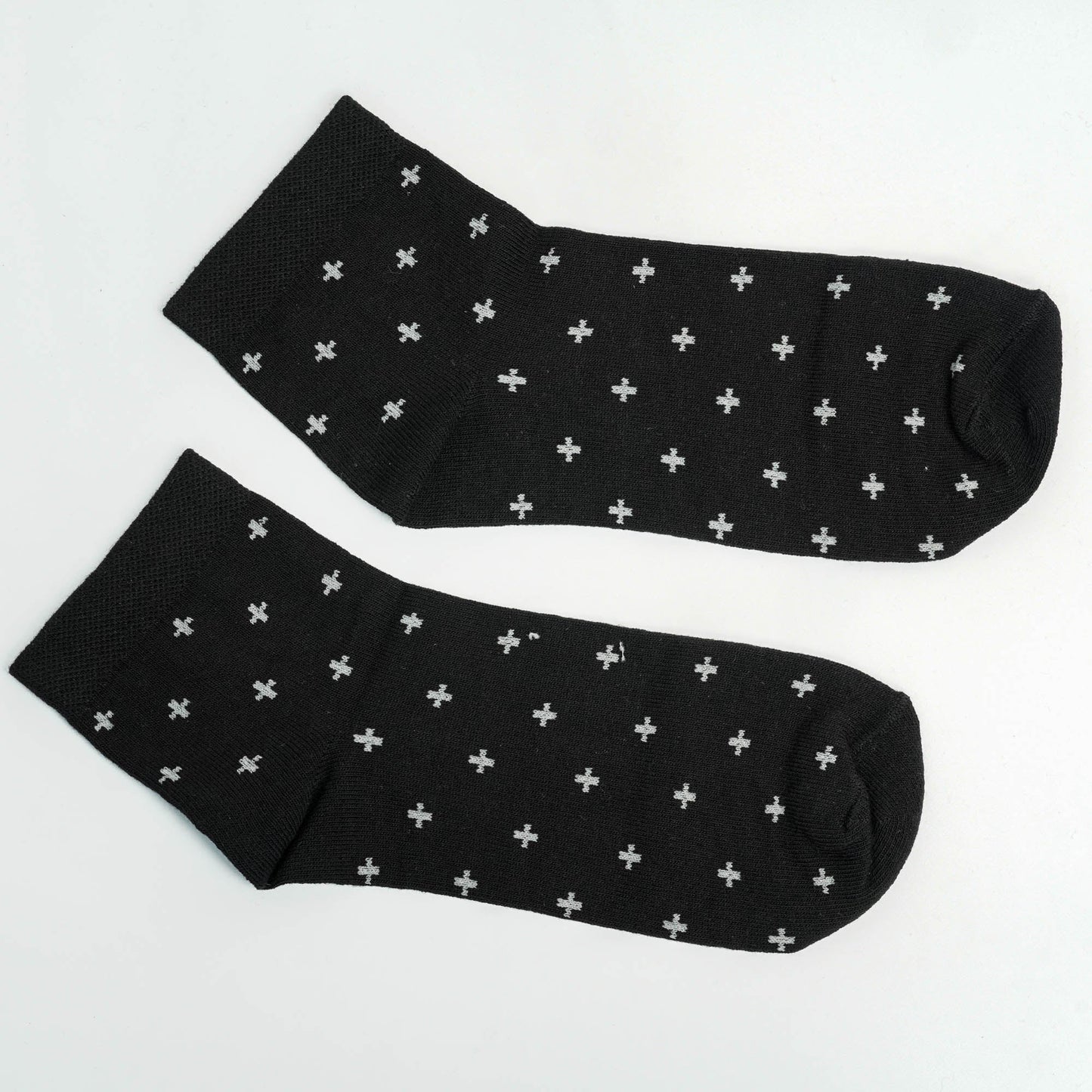Black Aop Cotton Socks
