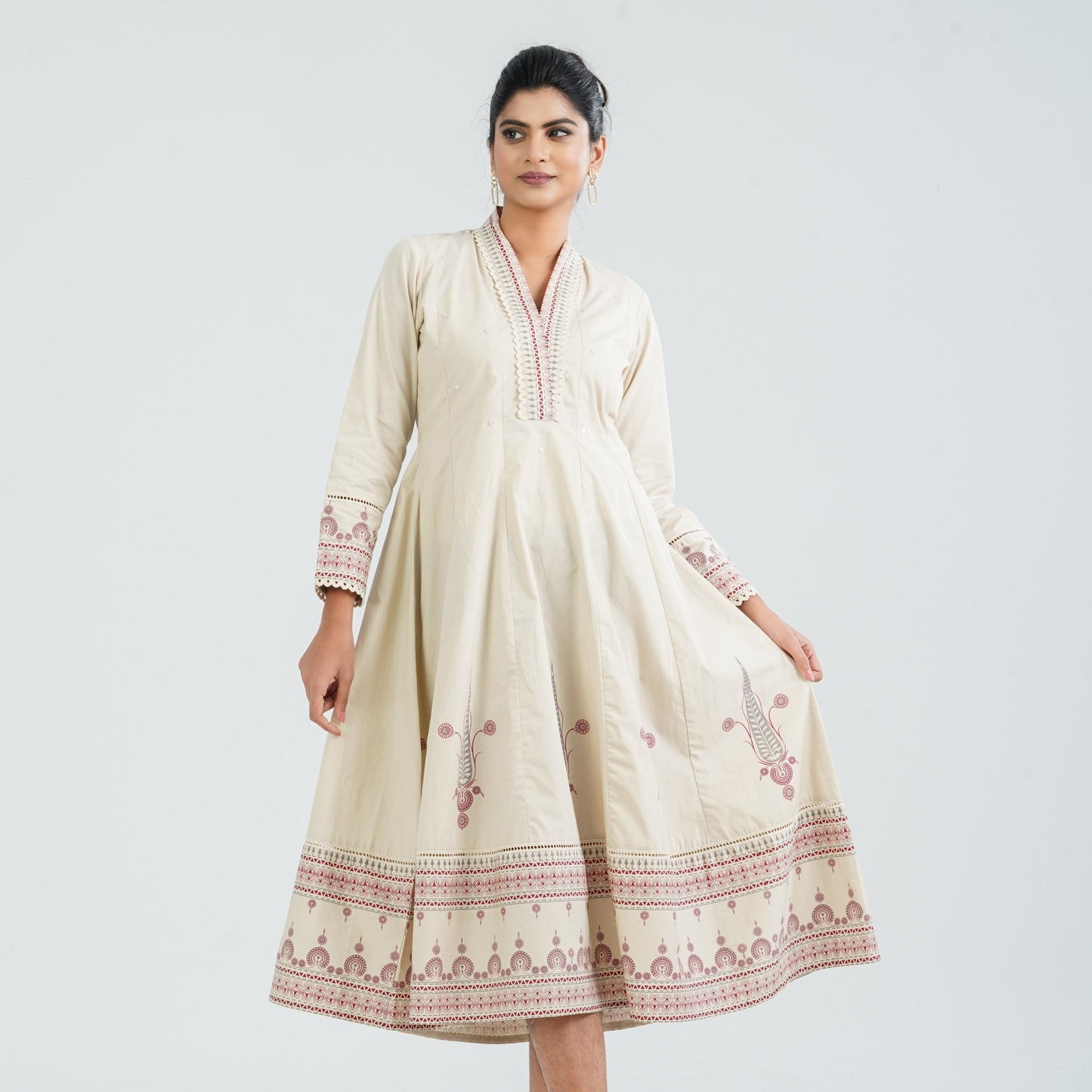 Women Cotton Kalidar Dress
