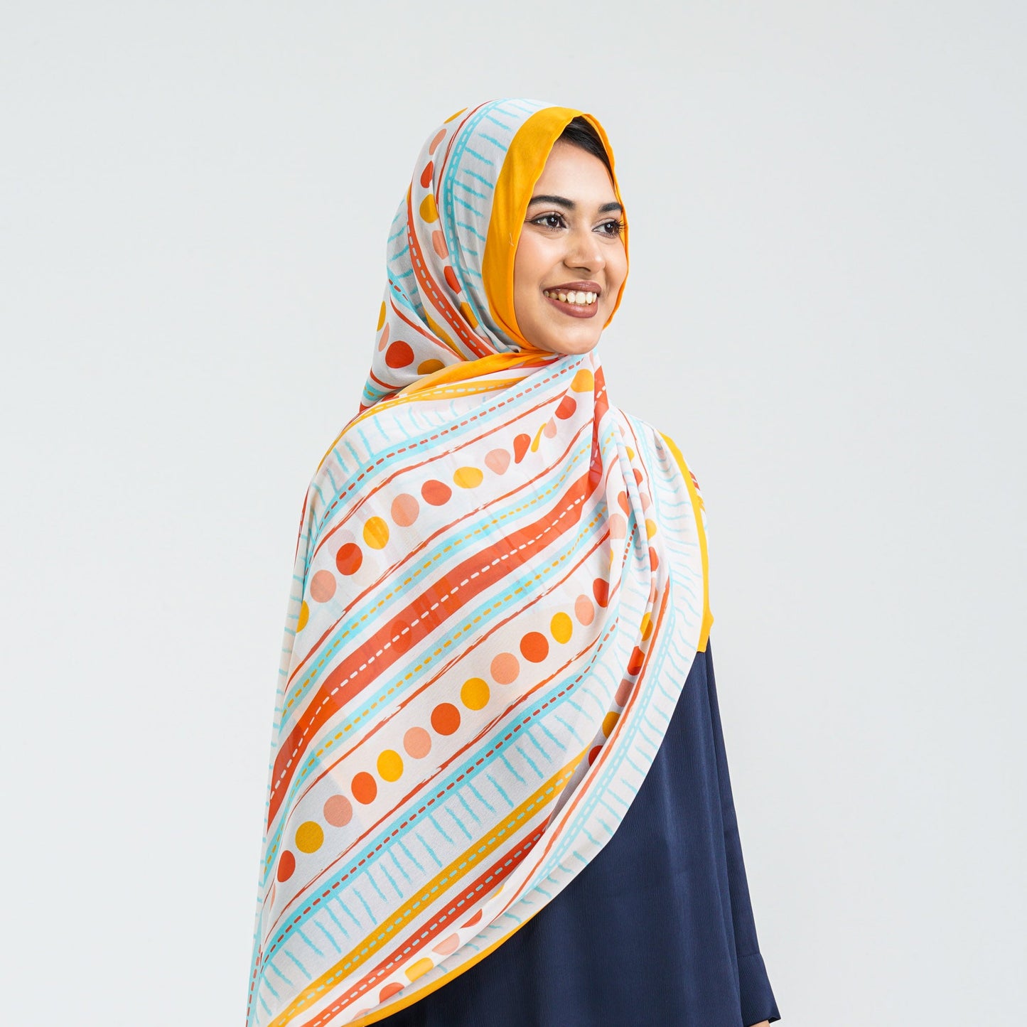 Womenâ€™s Orange Georgette Scarf