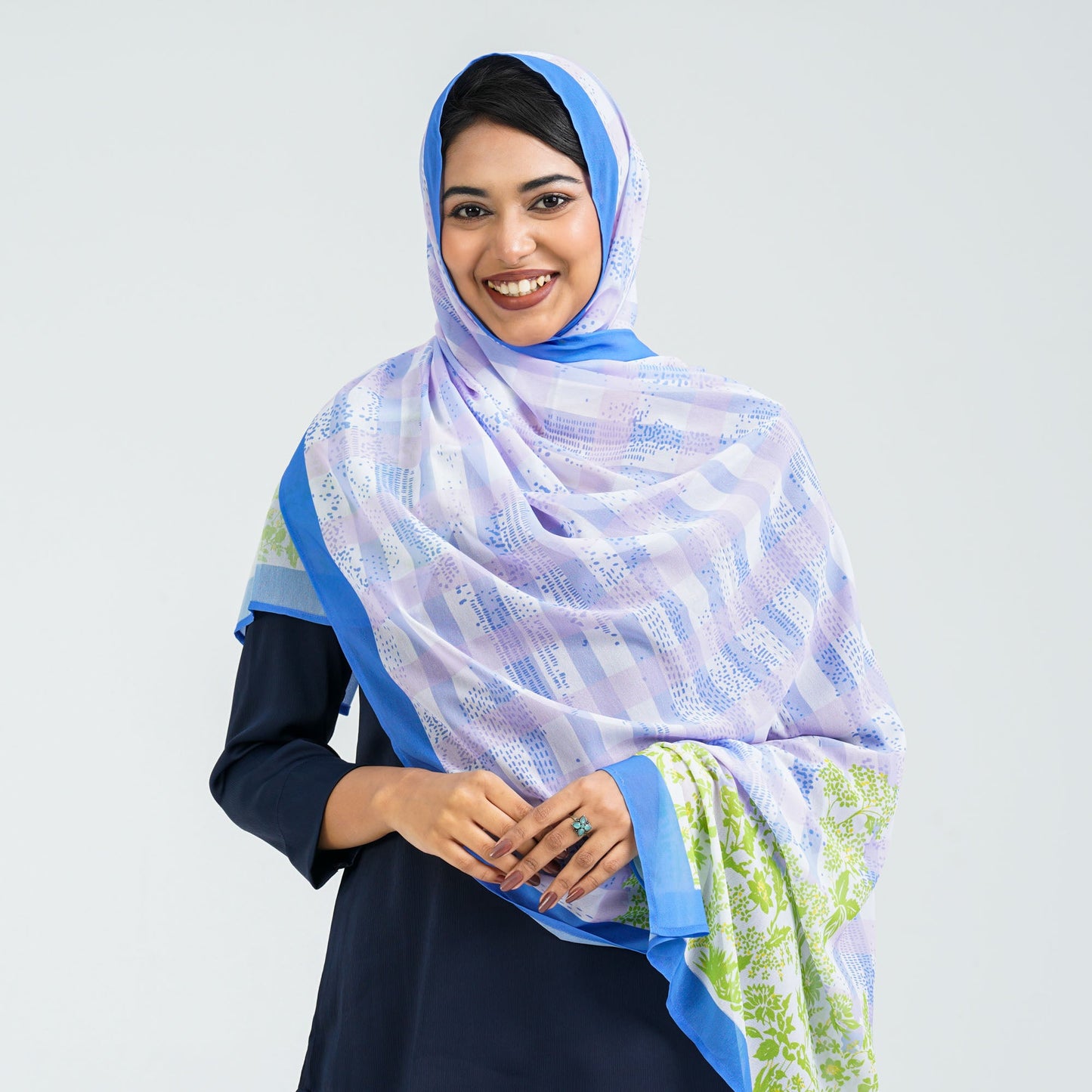 Womenâ€™s Blue Georgette Scarf