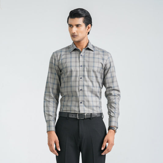 Menâ€™s Army Green Formal Shirt
