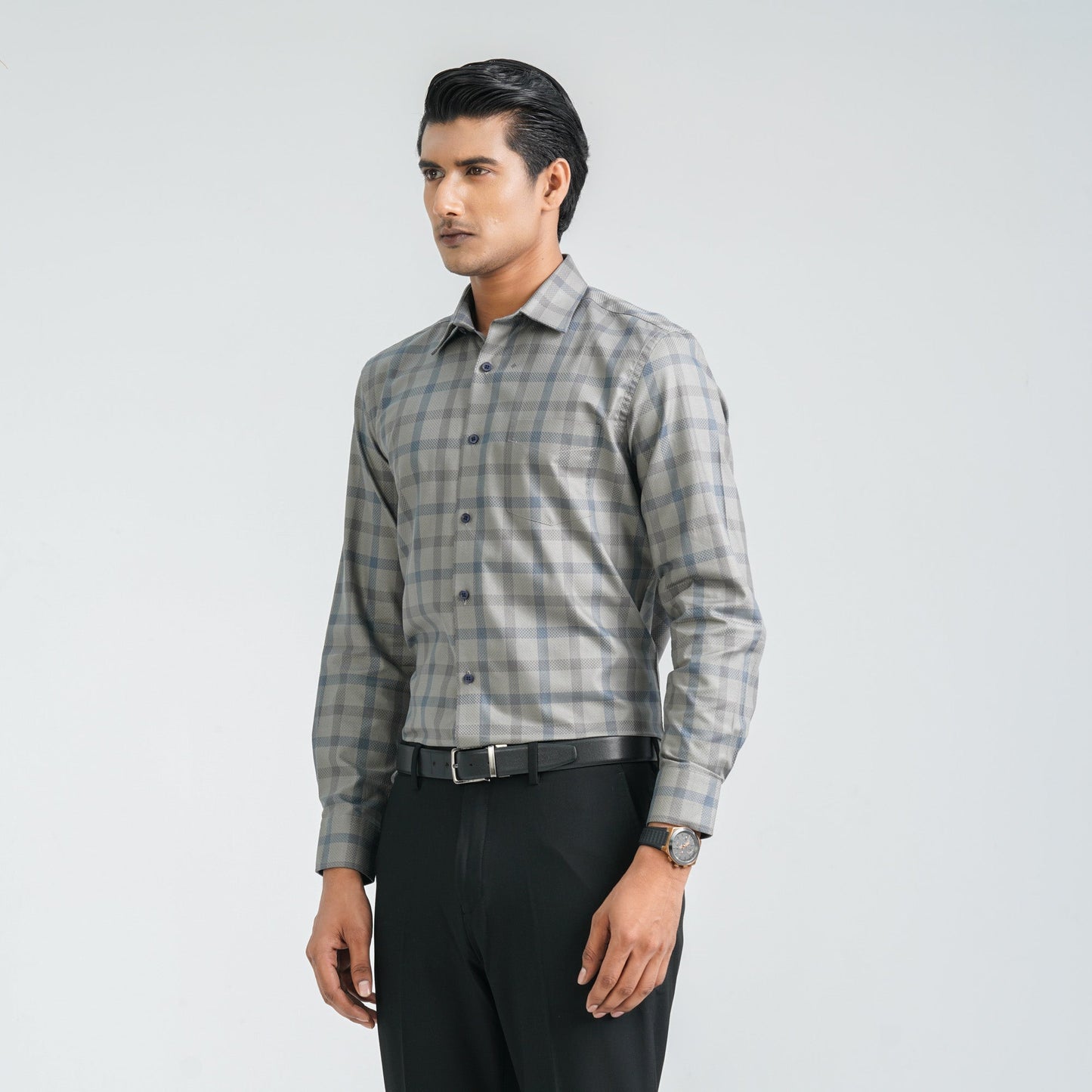Menâ€™s Army Green Formal Shirt