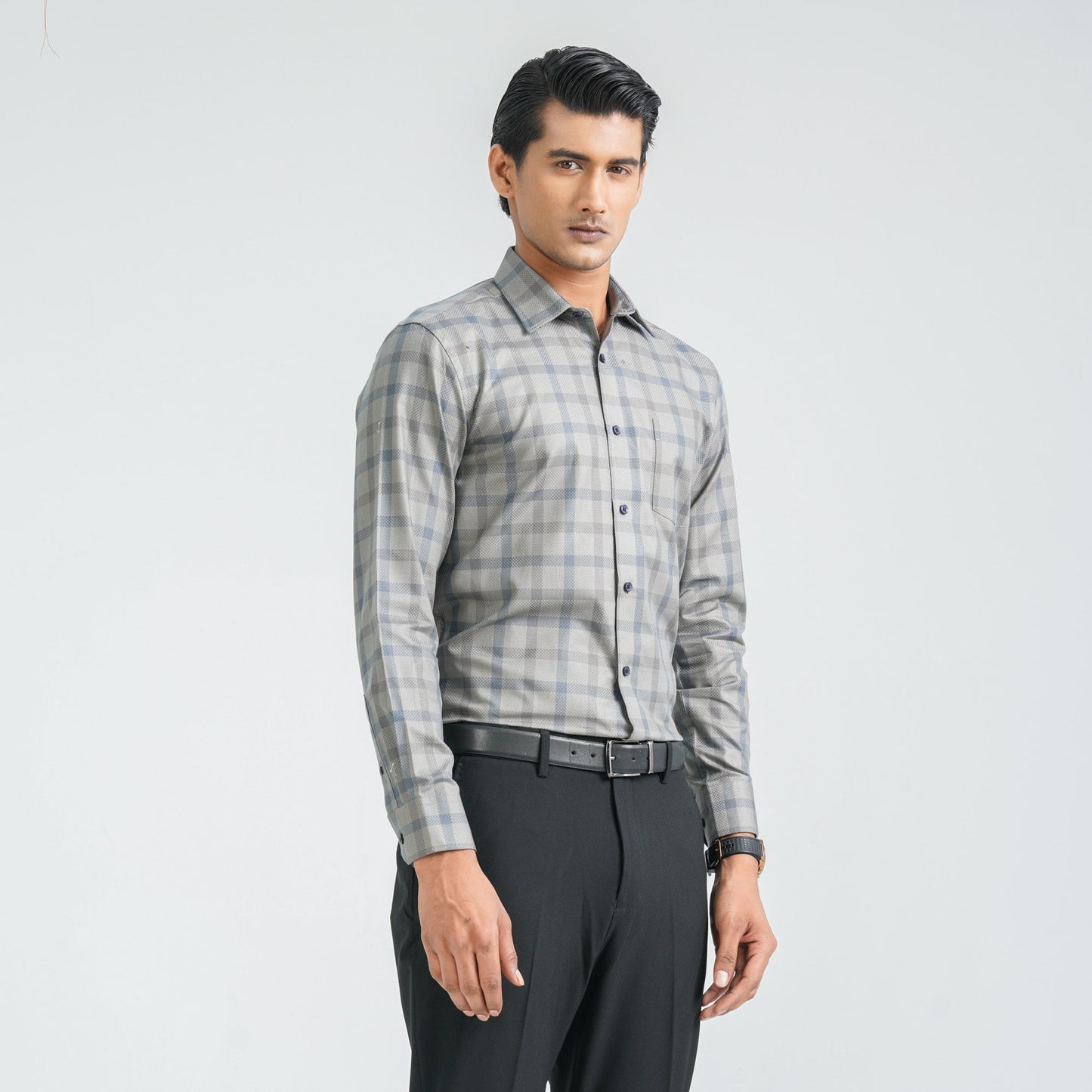 Menâ€™s Army Green Formal Shirt