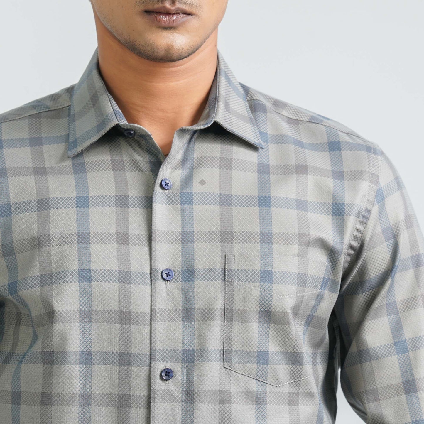 Menâ€™s Army Green Formal Shirt