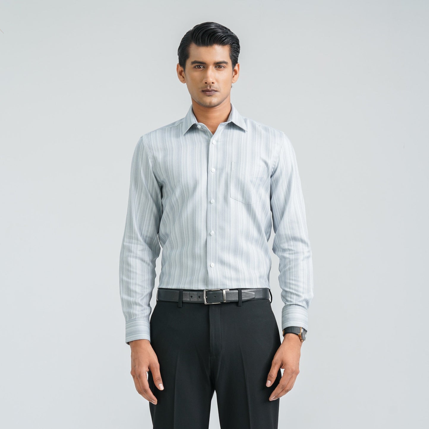 Menâ€™s Ash Cotton Formal Shirt