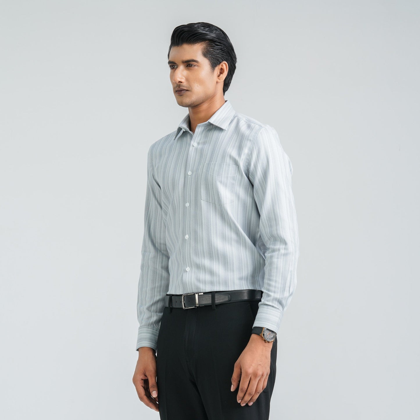 Menâ€™s Ash Cotton Formal Shirt