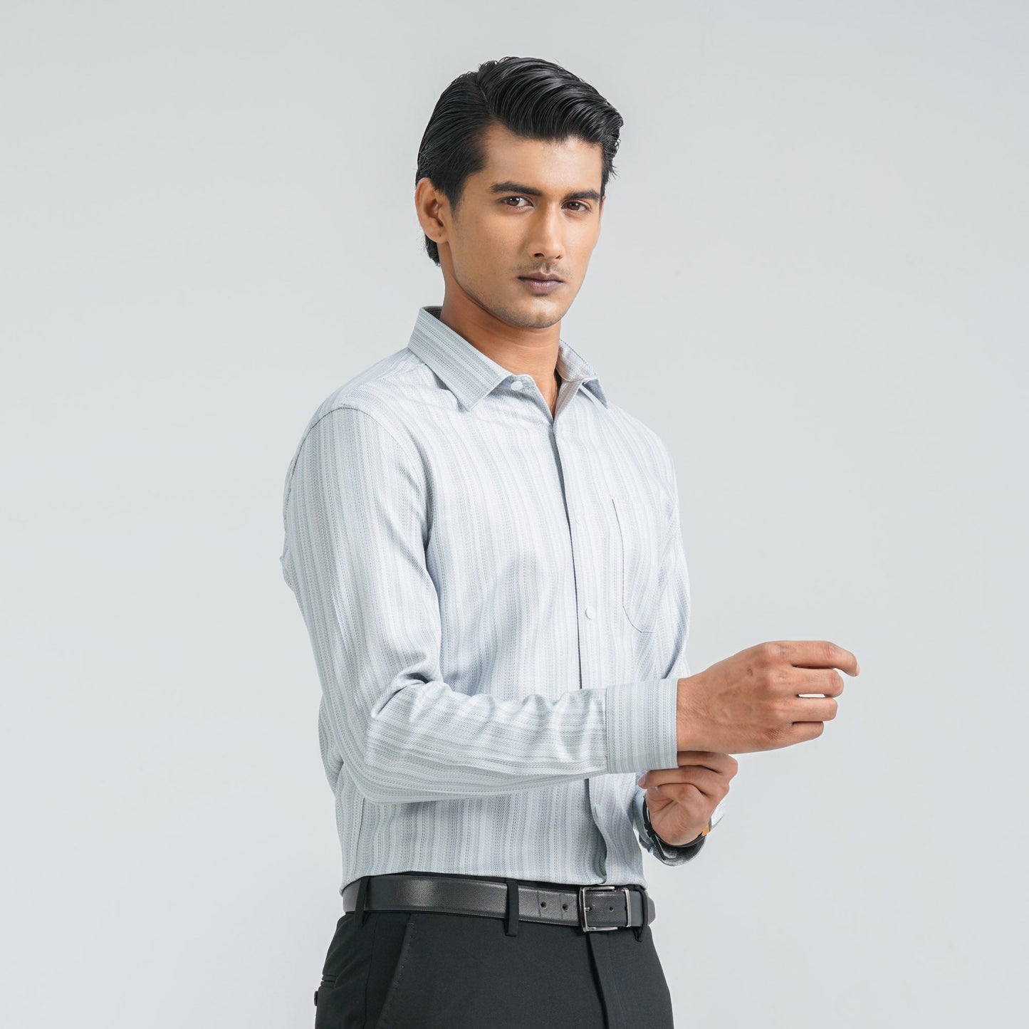 Menâ€™s Ash Cotton Formal Shirt