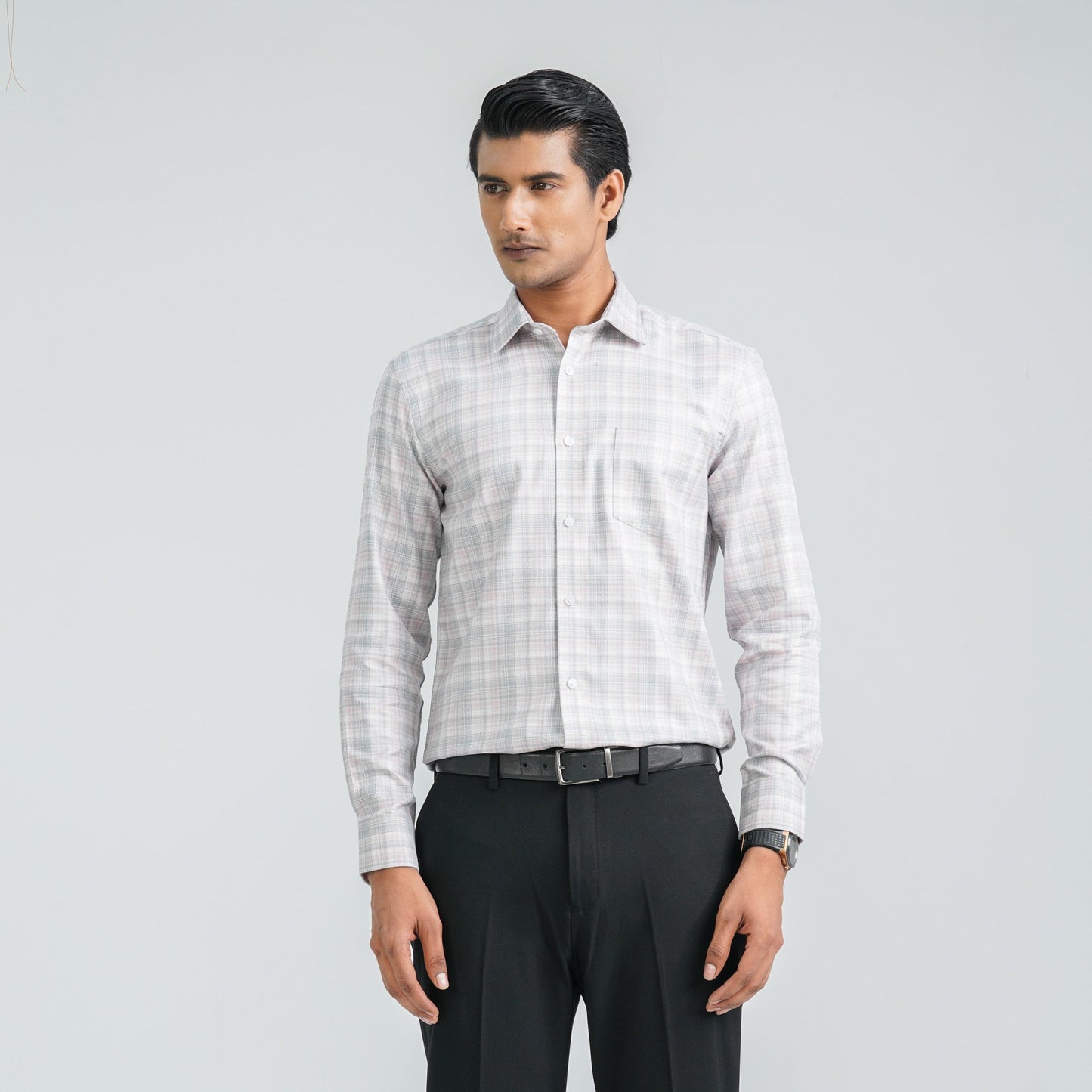 Menâ€™s Pink Cotton Formal Shirt