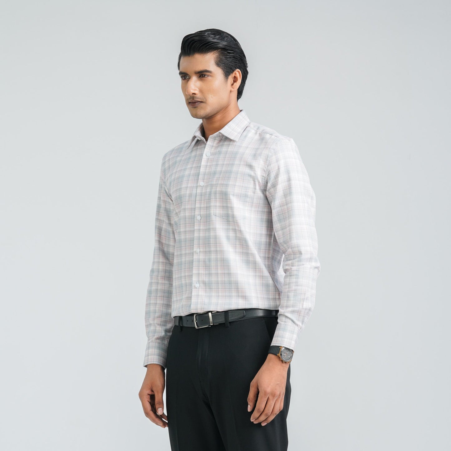 Menâ€™s Pink Cotton Formal Shirt