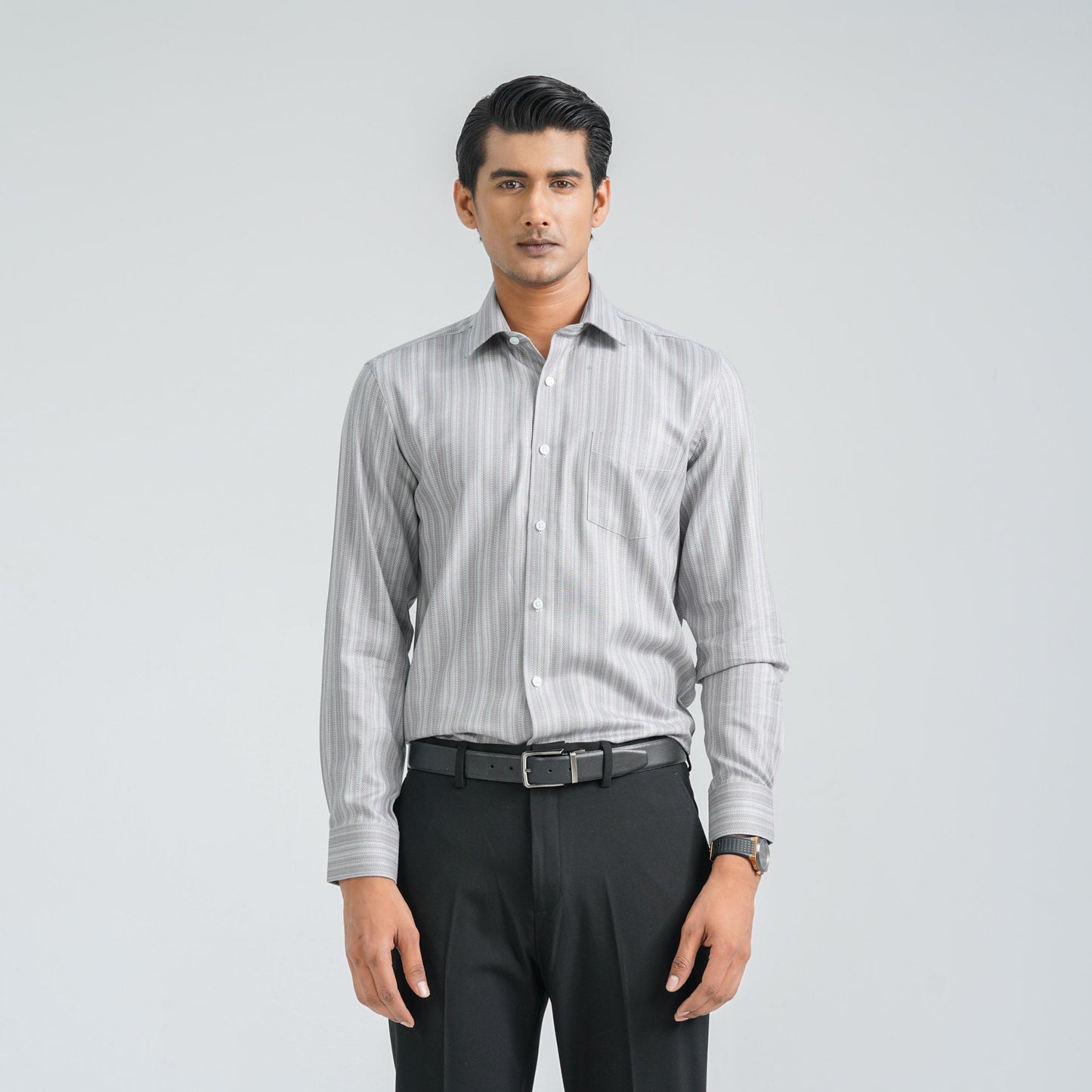 Menâ€™s Pink Cotton Formal Shirt