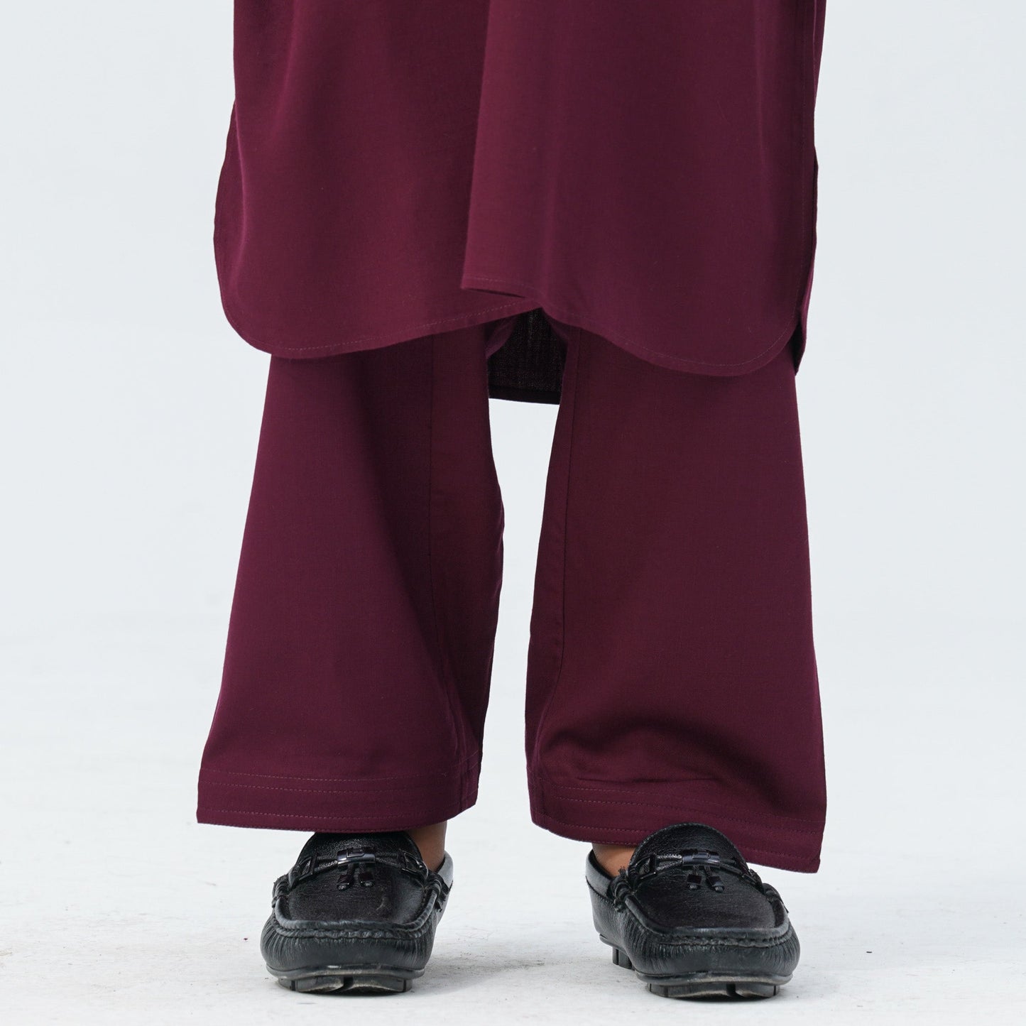 Boy's Maroon Viscose Kabli