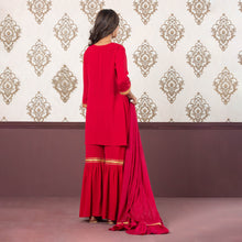 Load image into Gallery viewer, Women Red Ethnic Set
