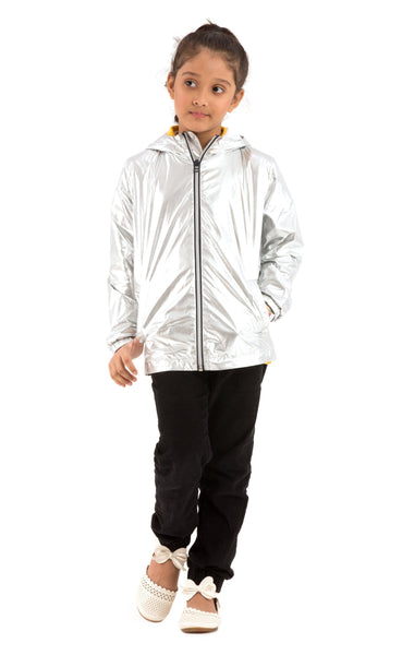 Girls Windbreaker- Silver