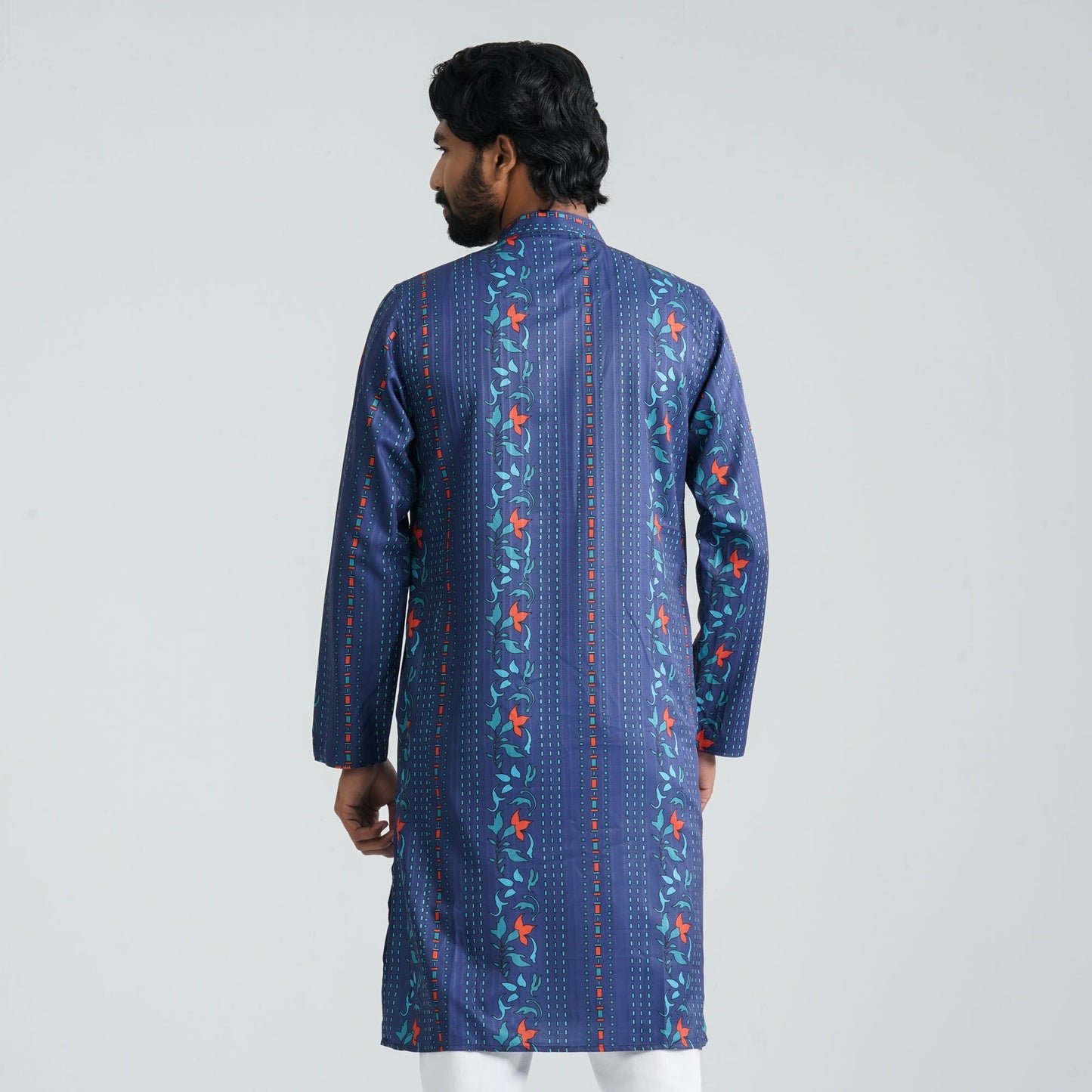 Men's Blue Basic Panjabi