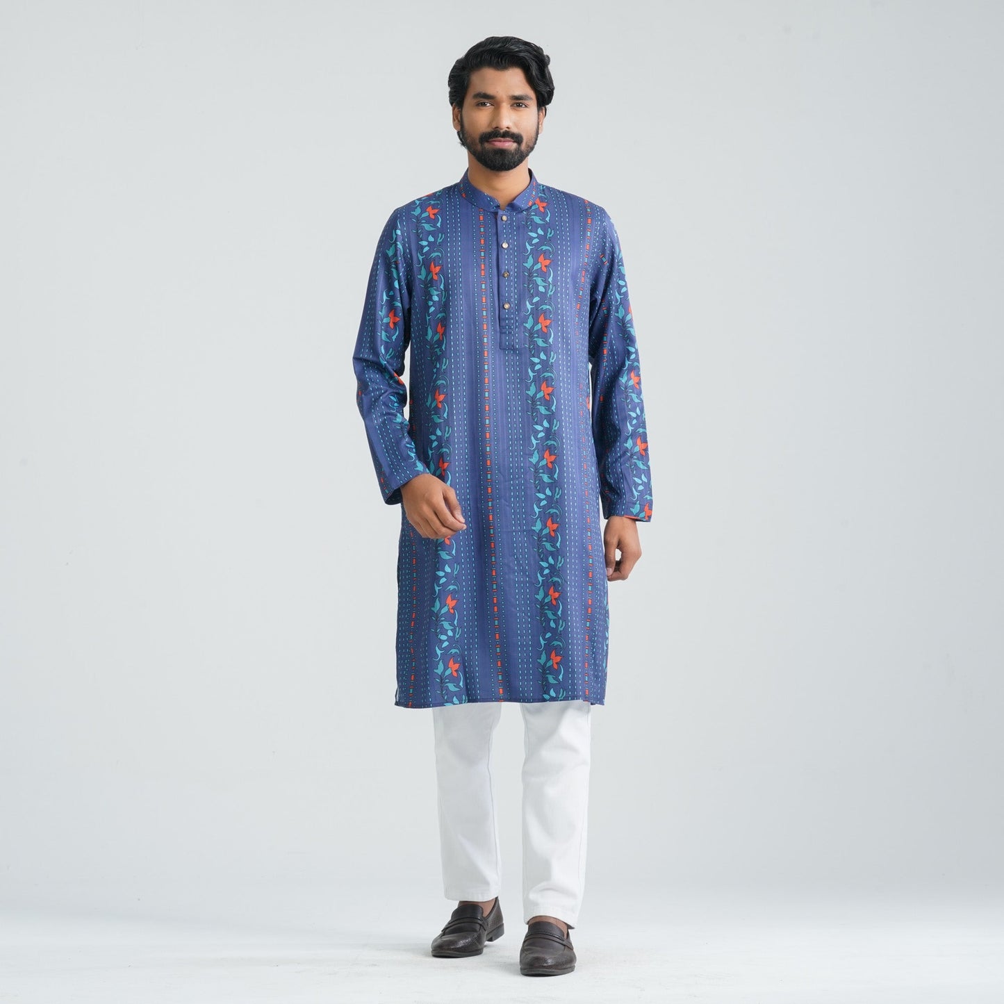 Men's Blue Basic Panjabi