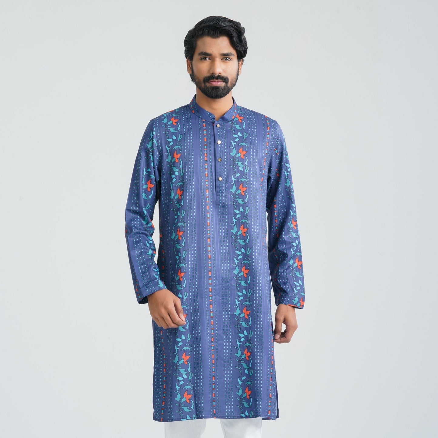 Men's Blue Basic Panjabi