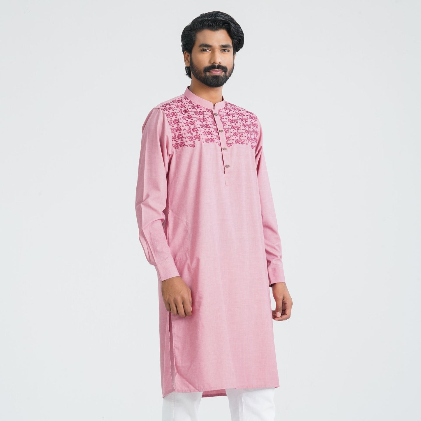 Mens Pink Premium Panjabi