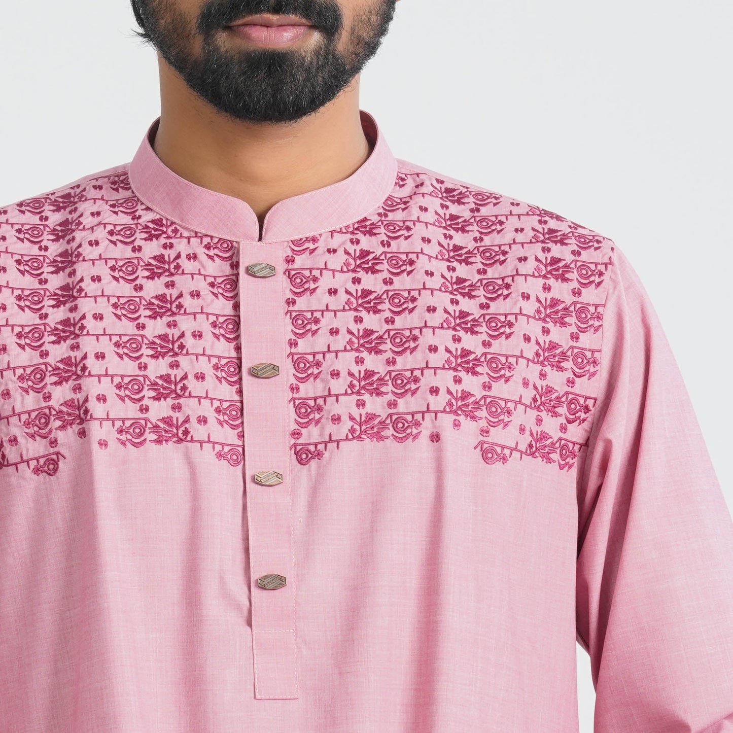 Mens Pink Premium Panjabi