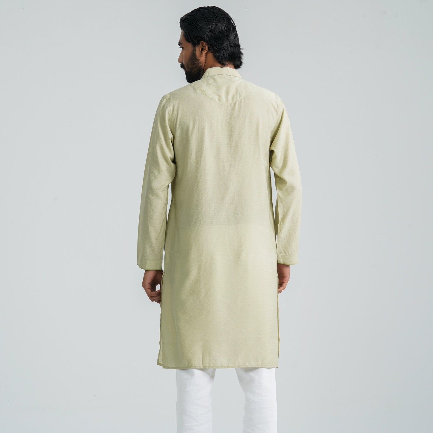 Men Cotton Panjabi Olive