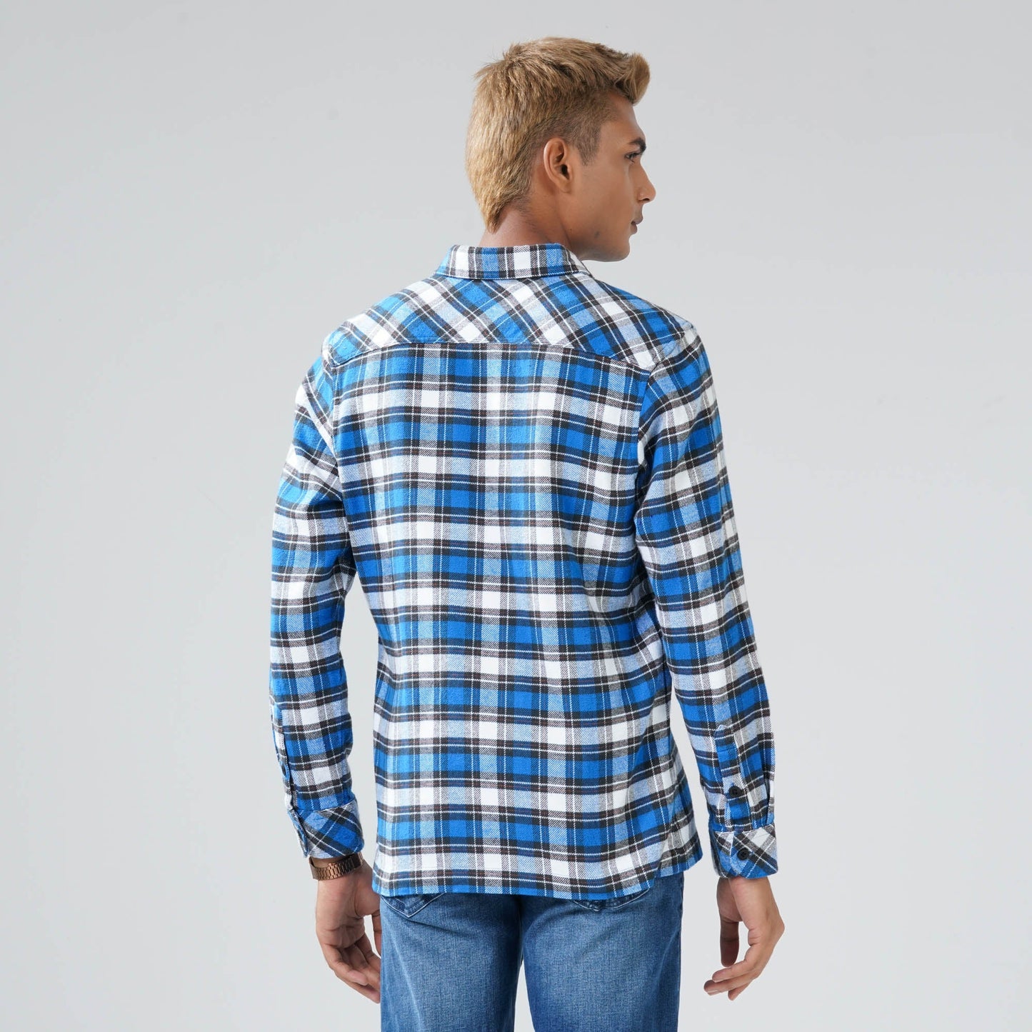 Men's Blue Check Shacket