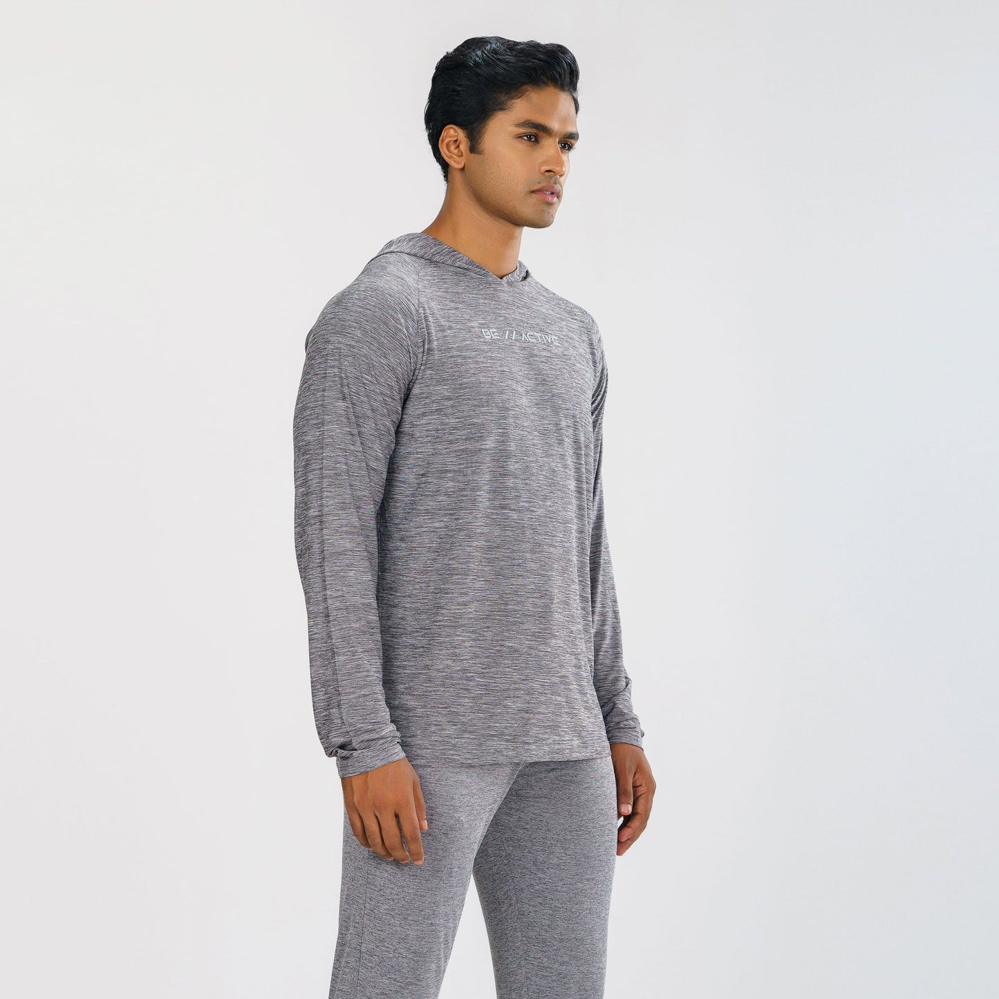Men's Grey Melange Hoodie