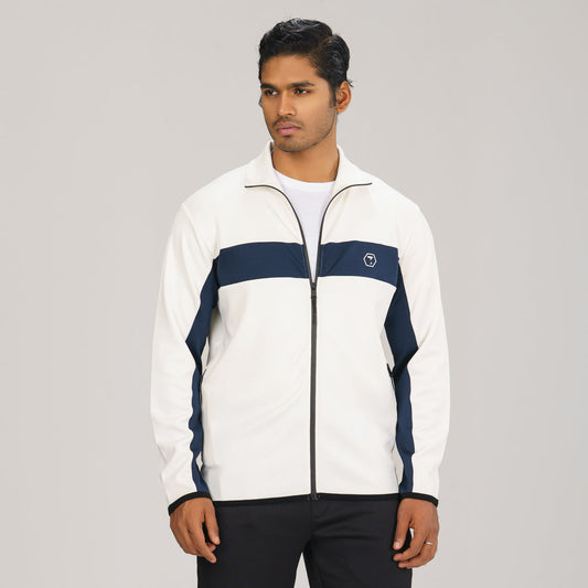 Mens White & Navy Sweatshirt