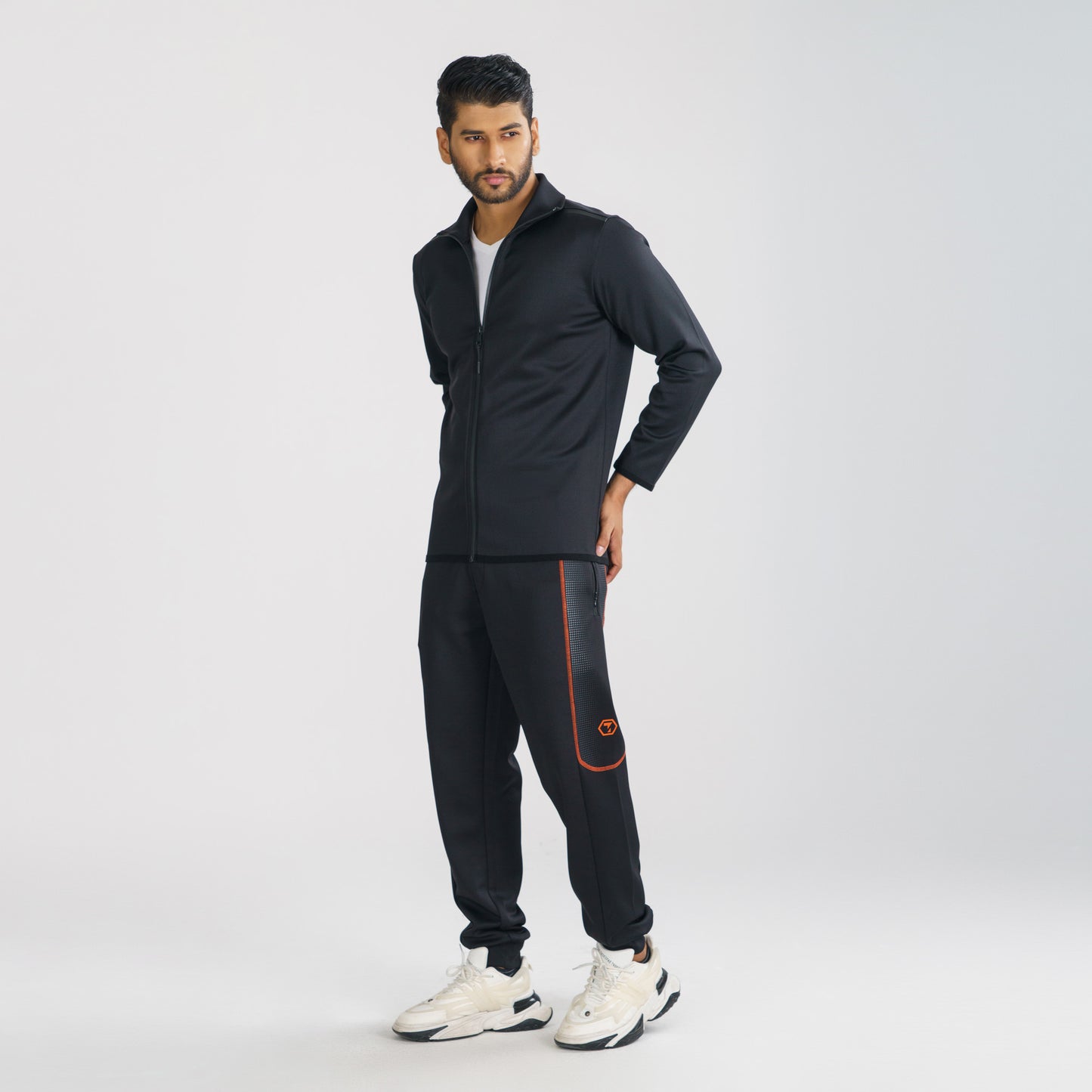 Men's Black High-Neck Sweatshirt