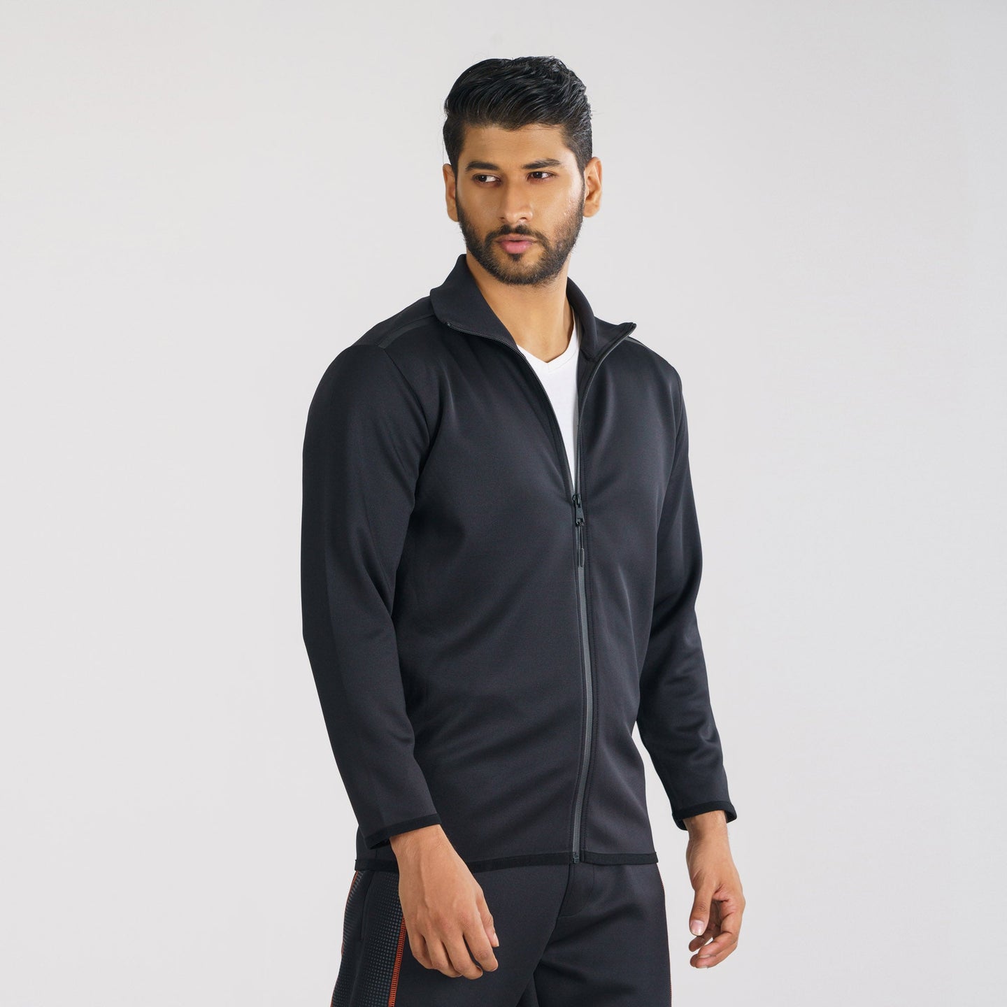 Men's Black High-Neck Sweatshirt