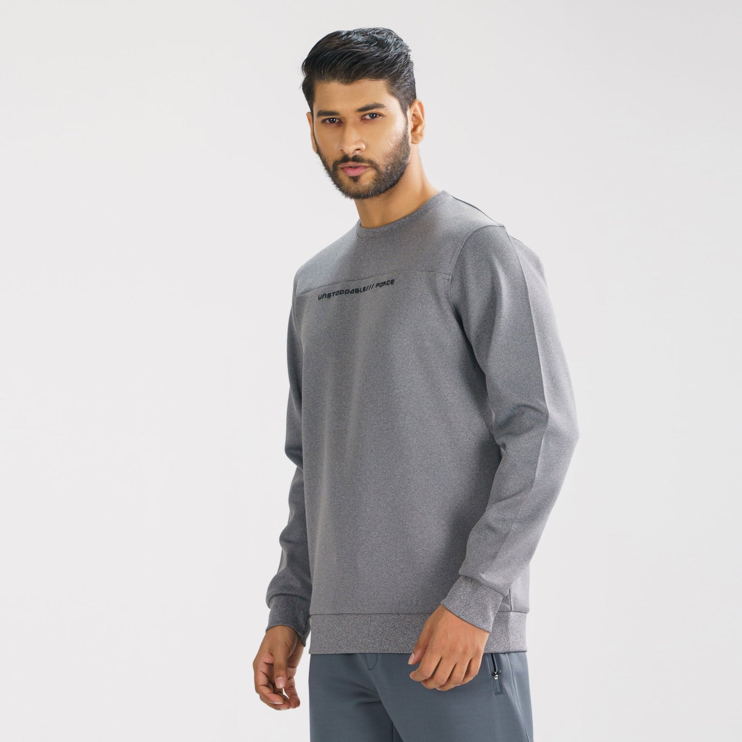 Men's Grey Melange Sweatshirt