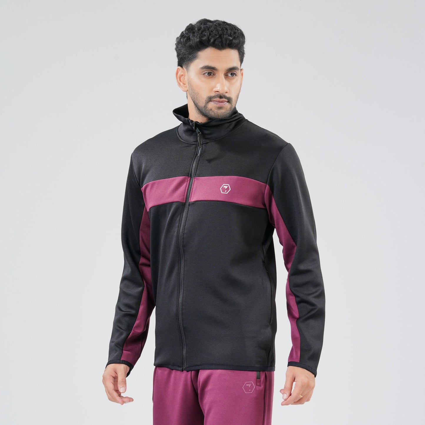 Mens Black & Maroon Sweatshirt