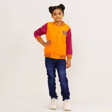 Load image into Gallery viewer, Baby Girl&#39;s Maroon-Orange Bomber
