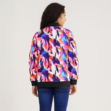 Load image into Gallery viewer, Girl&#39;s Multi Color Aop Reversible Bomber Jacket
