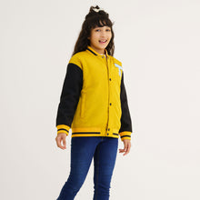 Load image into Gallery viewer, Girl&#39;s Mustard Printed Bomber
