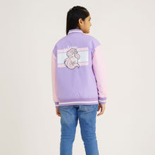 Load image into Gallery viewer, Girl&#39;s Lavender Printed Bomber
