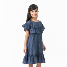 Load image into Gallery viewer, Girls Light-Black Frill Dress
