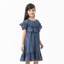 Load image into Gallery viewer, Girls Light-Black Frill Dress
